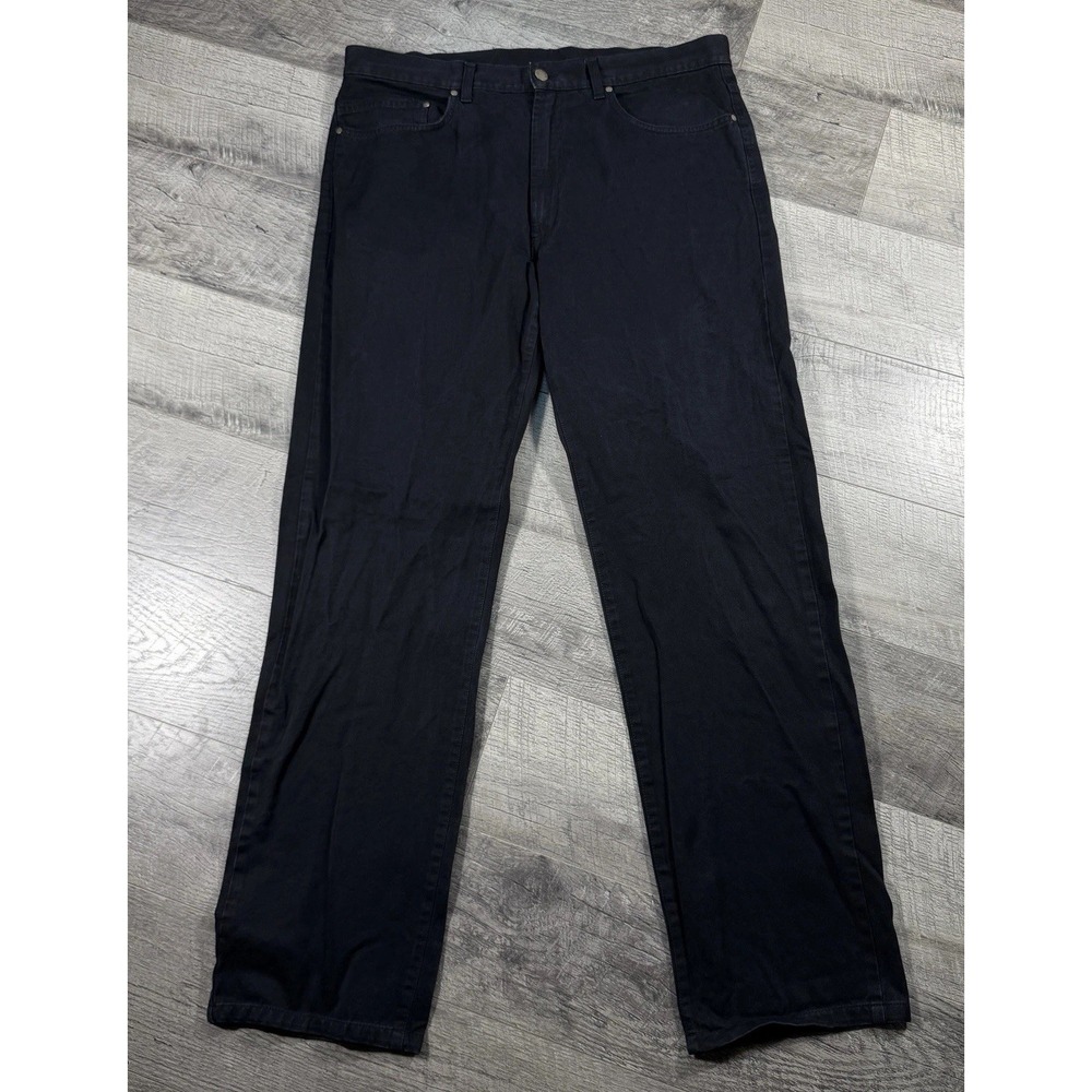 Ermenegildo Zegna Men's Pants Trousers Sz 36x33 Black Straight Leg Made In Italy